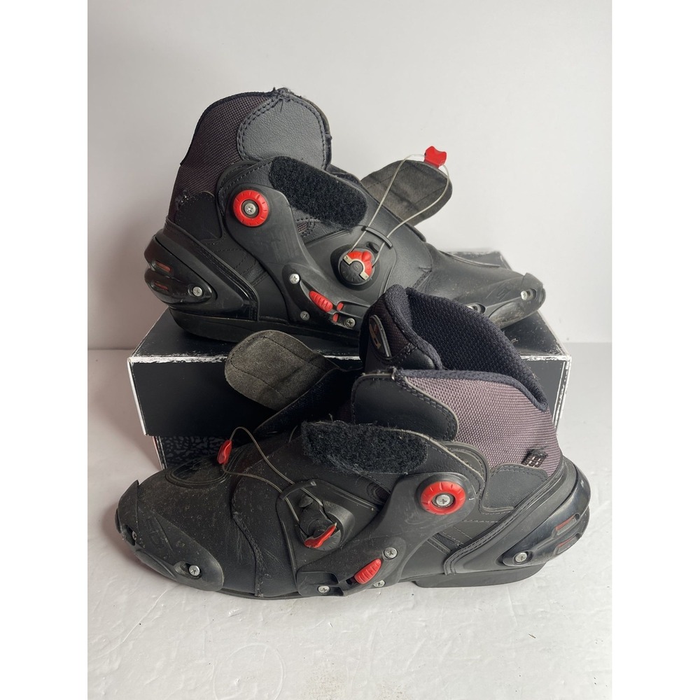 Sidi Motorcycle Riding Boots Black Red Racing Sport Touring Mens Size 10.5‎